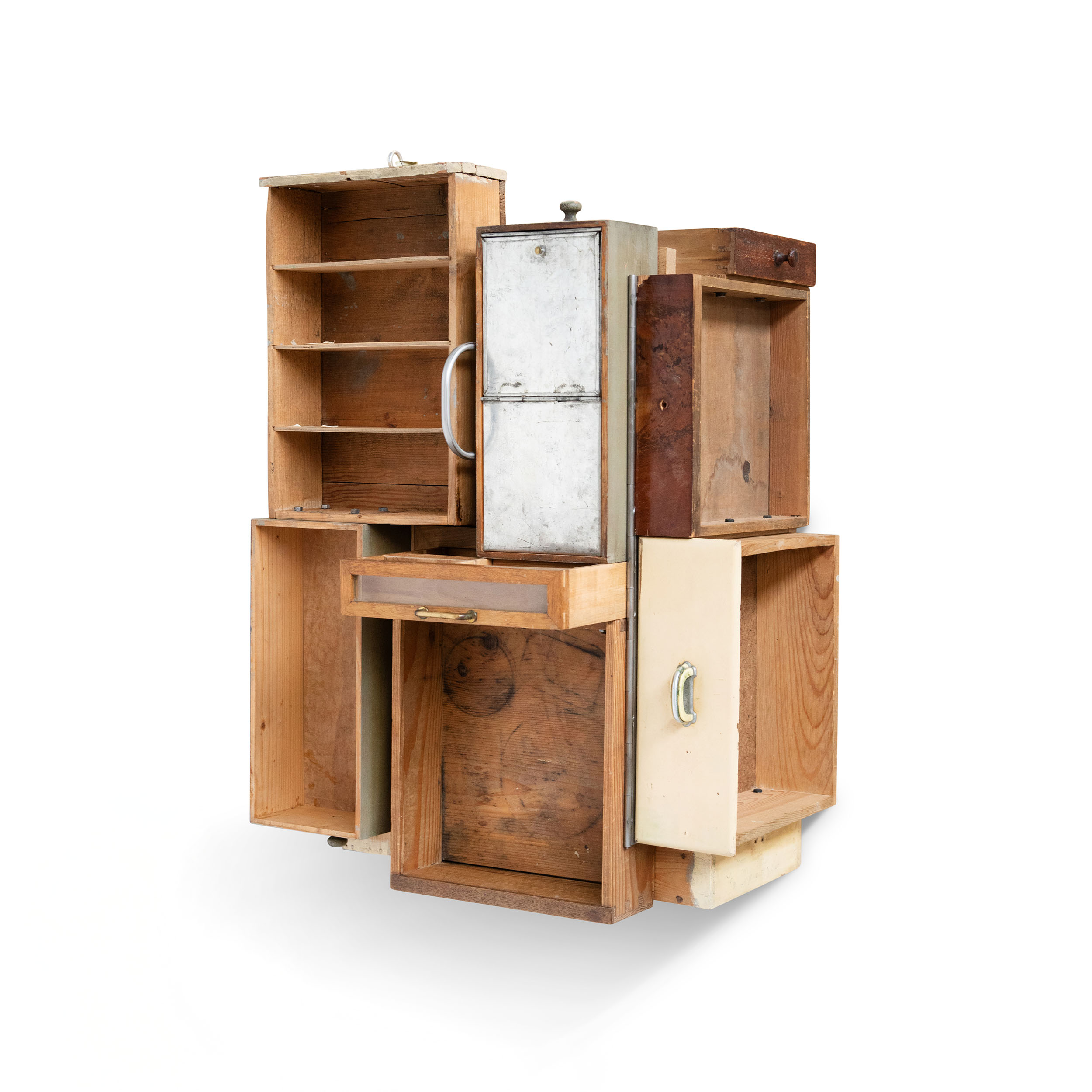 Wall-mounted drawers cabinet by Piet Hein Eek