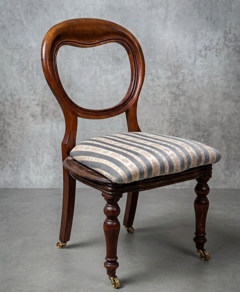 Victorian Style Oval Bach Chair
