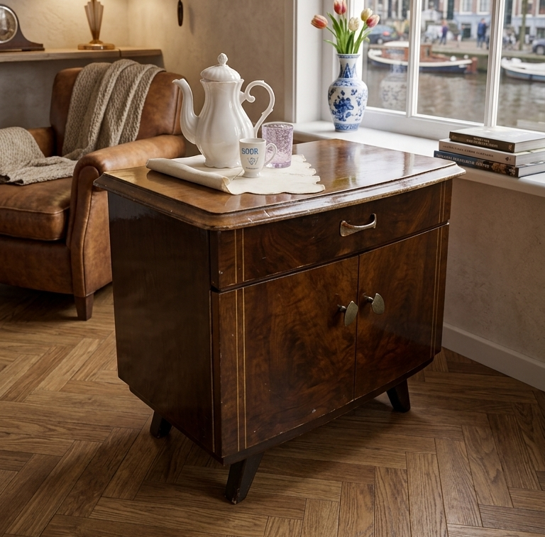 Retro Wooden BedsideTable